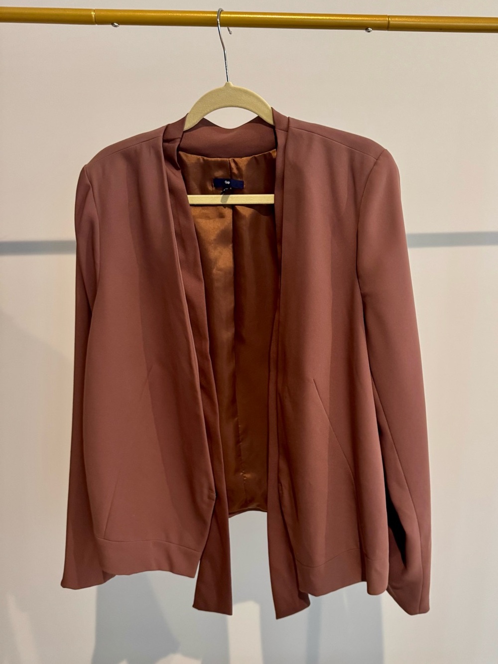 GAP Women’s Lined Blazer Jacket - Mauve; Size 18